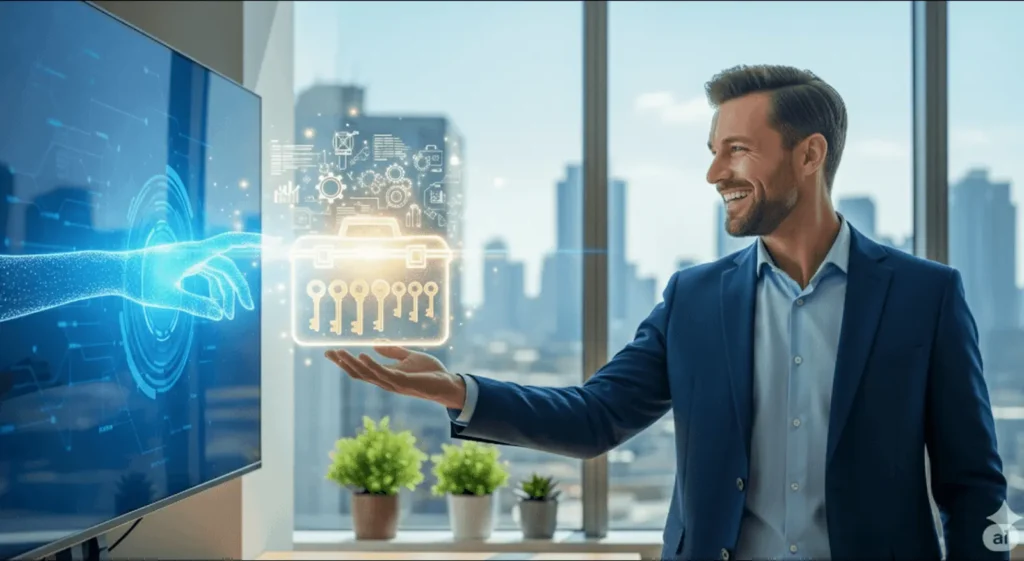 Dirigeant TPE PME automatisant son activité grâce à l’intelligence artificielle