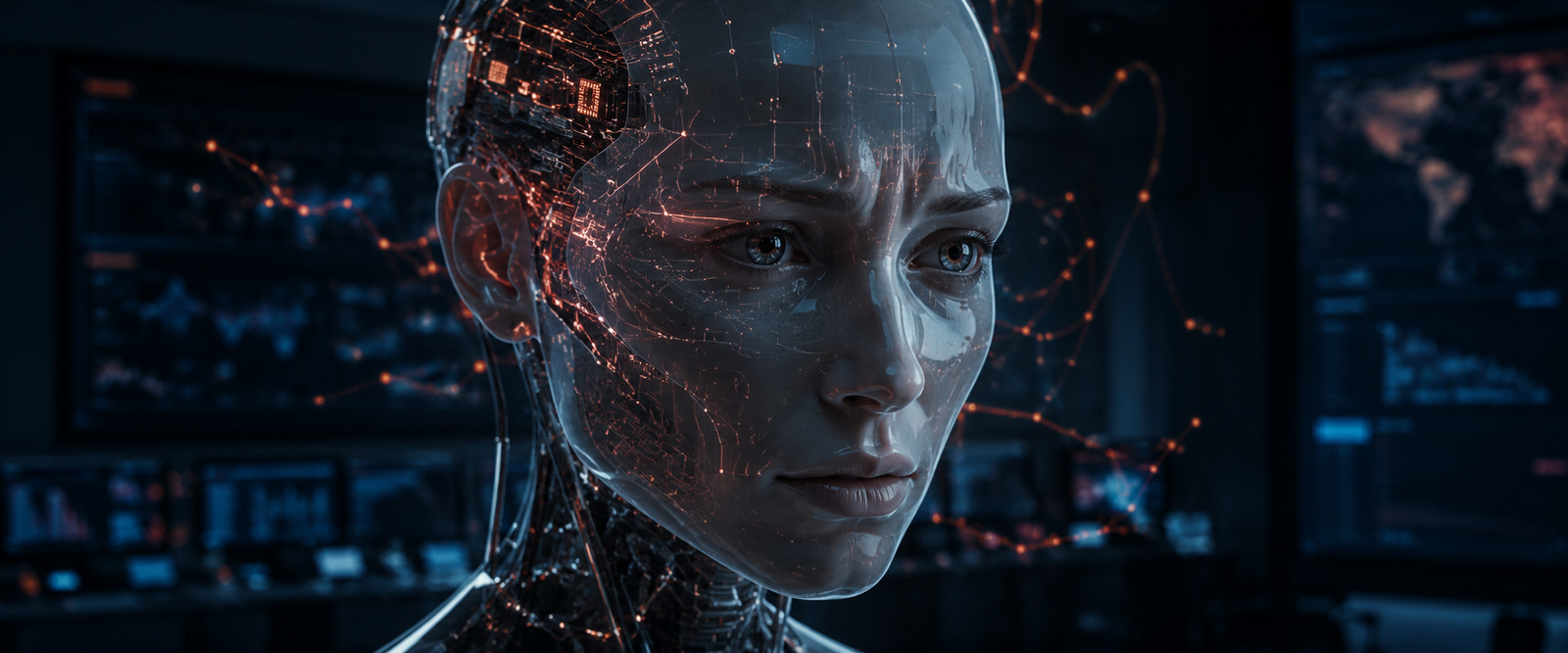 robot avec visage expressif représentant une émotion